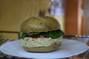 Burger at Edgy Veggy in Sofia