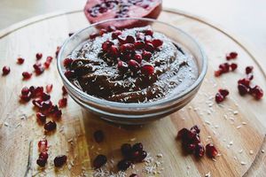 Vegan Icecream with some antioxidants on top at Edgy Veggy in Sofia