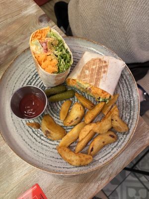 Seitan un-chicken burrito   at Edgy Veggy in Sofia