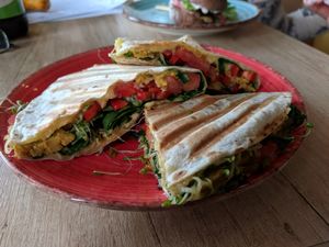 Quesadilla at Edgy Veggy in Sofia