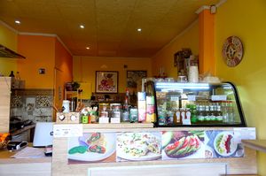 Inside at Edgy Veggy in Sofia