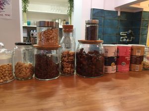 Nuts and pulses at Edgy Veggy in Sofia