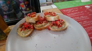 Pieces to taste for free. at Edgy Veggy in Sofia