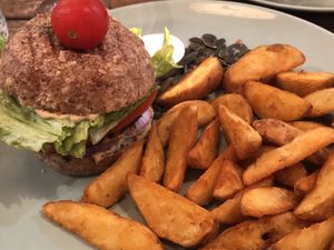 Burger at Edgy Veggy in Sofia