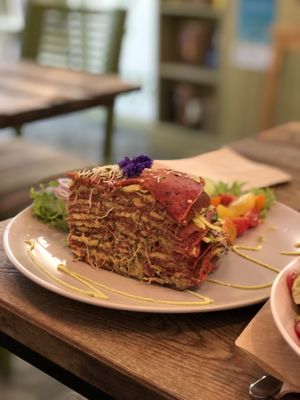 Avocado „something” pancake - yummy at Edgy Veggy in Sofia