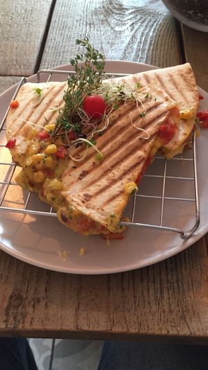 Quesadillas at Edgy Veggy in Sofia