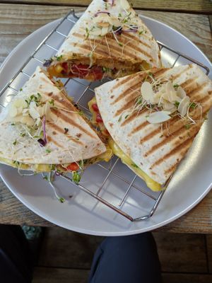 quesadillas at Edgy Veggy in Sofia