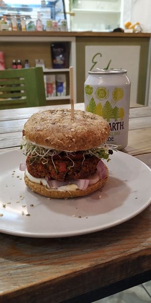 Burger at Edgy Veggy in Sofia