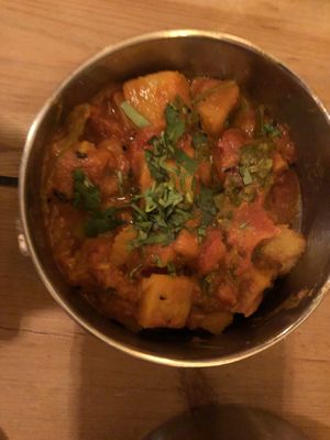 Potato curry  at Mowgli - Grand Central in Birmingham