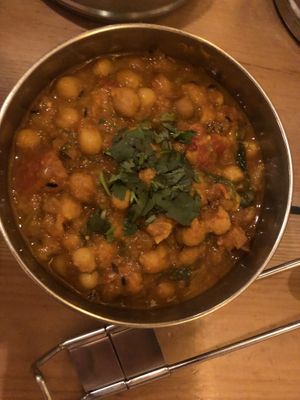 Chickpea curry  at Mowgli - Grand Central in Birmingham