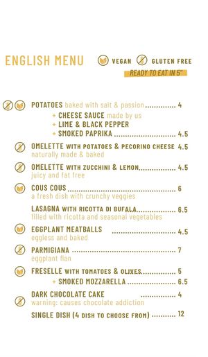 Menu  at Oven  in Naples