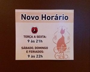 Working Hours at Cafe com Gato in Sorocaba