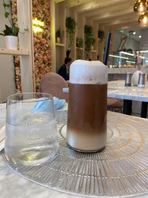 chai latte- we liked it with sweetener   at L'Artisane Creative Bakery in Coral Gables