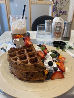tiramisu waffles - weekend special  at L'Artisane Creative Bakery in Coral Gables