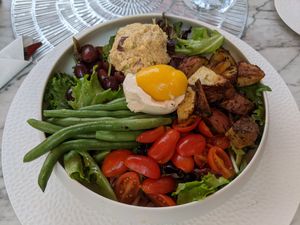AMAZING Vegan Salad Niçoise at L'Artisane Creative Bakery in Coral Gables