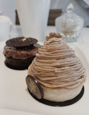 Vegan Mont Blanc & Pecan Tart | Photo by Nicole Plunkett at L'Artisane Creative Bakery in Coral Gables