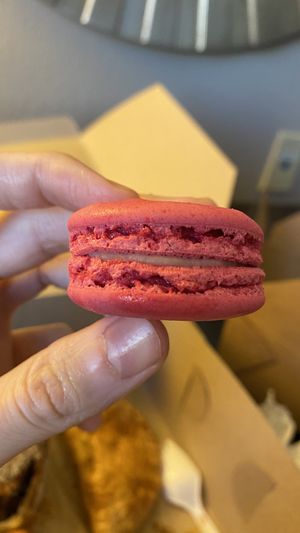Strawberry-Rose Macaron   at L'Artisane Creative Bakery in Coral Gables