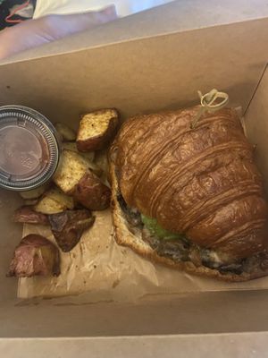 Wild mushroom croissant  at L'Artisane Creative Bakery in Coral Gables