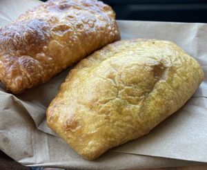 Kale and mushroom empanadas the French way  at L'Artisane Creative Bakery in Coral Gables