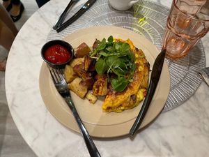 Omelet  at L'Artisane Creative Bakery in Coral Gables