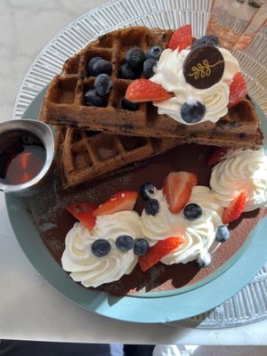 Tiramisu Waffles  at L'Artisane Creative Bakery in Coral Gables