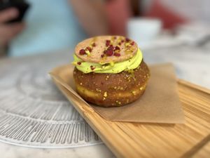 Pistachio donut   at L'Artisane Creative Bakery in Coral Gables