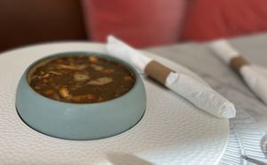 Lentil soup  at L'Artisane Creative Bakery in Coral Gables