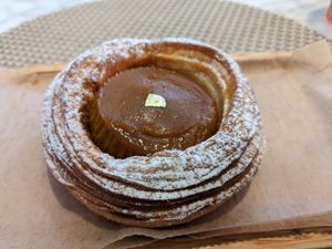 Pumpkin cheesecake croissant (Oct. 2023 special) at L'Artisane Creative Bakery in Coral Gables
