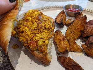 Egg-less croissandwich at L'Artisane Creative Bakery in Coral Gables