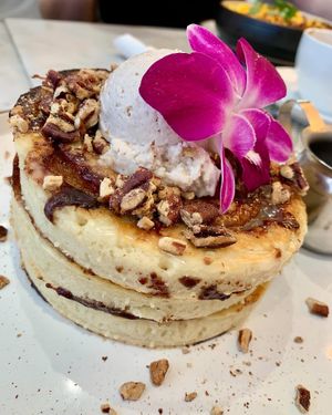 Cinnamon roll pancakes  at L'Artisane Creative Bakery in Coral Gables