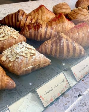 Lots of vegan croissants  at L'Artisane Creative Bakery in Coral Gables