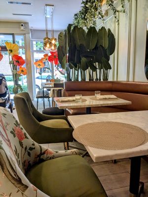 Cafe vibe at L'Artisane Creative Bakery in Coral Gables