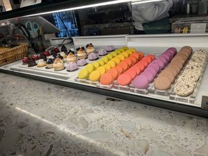 Dessert display at L'Artisane Creative Bakery in Coral Gables