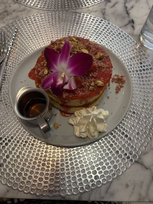 Strawberry Shortcake Pancakes  at L'Artisane Creative Bakery in Coral Gables