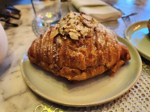 Almond croissant at L'Artisane Creative Bakery in Coral Gables