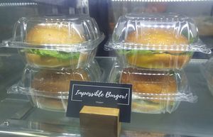 Impossible burger with Atlas Meat Free Cheese at L'Artisane Creative Bakery in Coral Gables