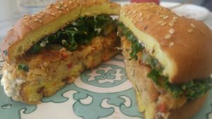 crabless cake sandwich at L'Artisane Creative Bakery in Coral Gables