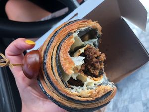 Veggie meat croissant at L'Artisane Creative Bakery in Coral Gables