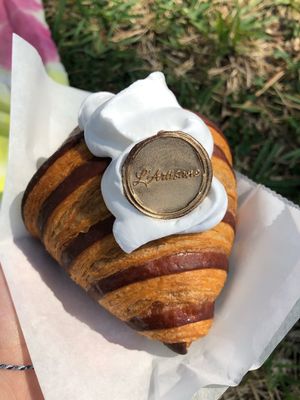 Nocciolata (nutella) croissant 🤩 at L'Artisane Creative Bakery in Coral Gables
