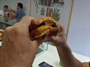 Breakfast sandwich delicious at L'Artisane Creative Bakery in Coral Gables