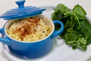 Mac & Cheese - with black truffle bechamel sauce and crispy crumble at L'Artisane Creative Bakery in Coral Gables