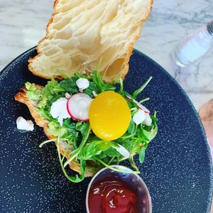 Avocado croissant  at L'Artisane Creative Bakery in Coral Gables