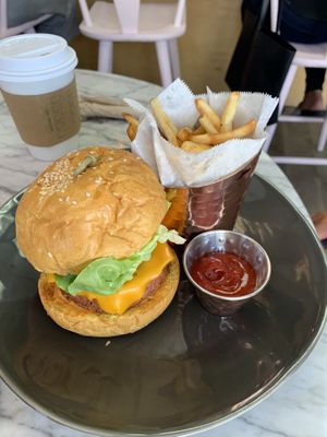 Beyond meat burger. Awesome  at L'Artisane Creative Bakery in Coral Gables