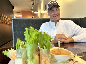 Fresh salad rolls were delicious !  at Bua Thai in Lake Stevens