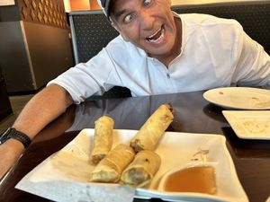 Vegan spring rolls -delicious~  lol on Joe  at Bua Thai in Lake Stevens
