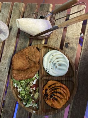 Chicken schnitzel   at Falafel Penang in Penang