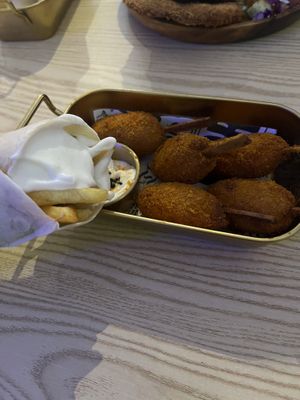 Chip wrap and drumsticks   at Falafel Penang in Penang