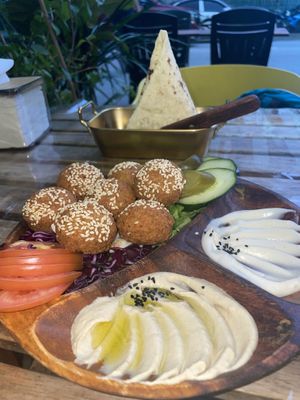 Arabic falafel plate, tasted good but more on the expensive sidee  at Falafel Penang in Penang