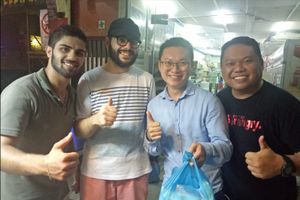 Friendly staff at Falafel Penang in Penang