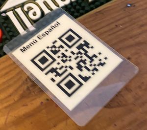 Menu QR code at El Apapacho in Merida